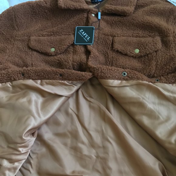 NWT Chocolate Fleece Teddy Jacket Sz XXL - Picture 7 of 7